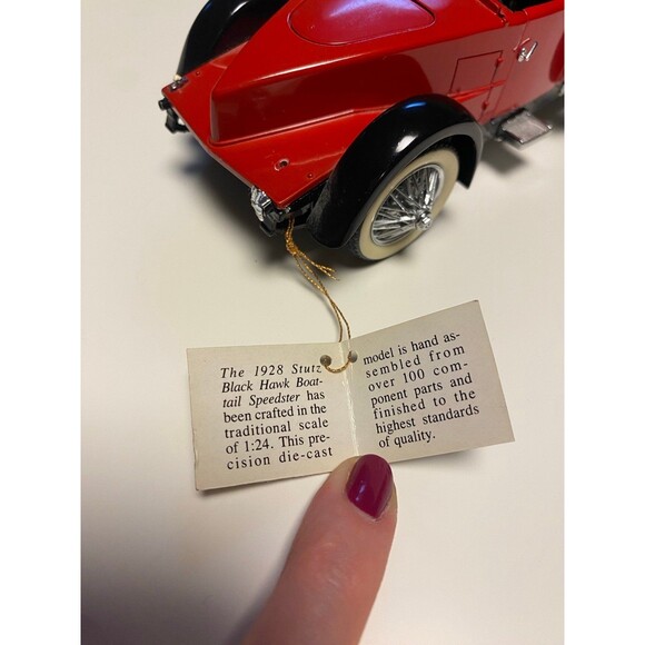 Franklin Mint Precision Models 1928 Stutz Black Hawk Boattail Speedster - Picture 7 of 12